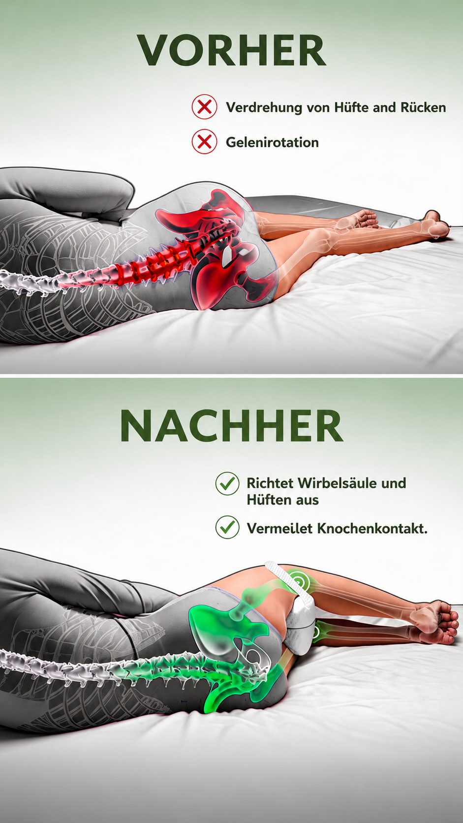 Kneezy - Kniekissen für den besseren Schlaf